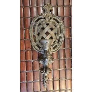 Vintage 1959 Ornate Wall Sconce Candle Holder Hollywood Regency  Multi Prod Inc